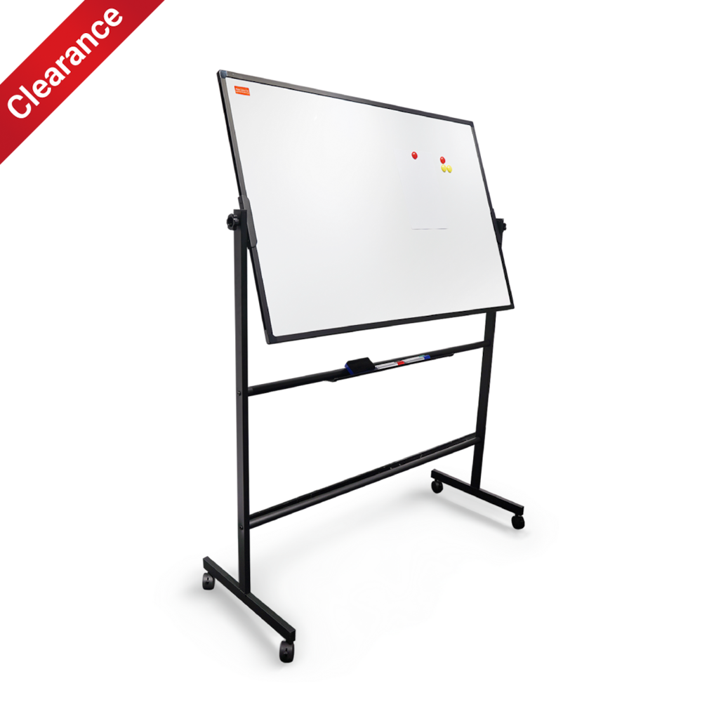 Magnetic Mobile Dry Erase Board, 48 x 36 Inches, Black Aluminium Frame_4Dock
